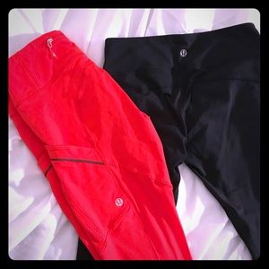 Two Lululemon crops
